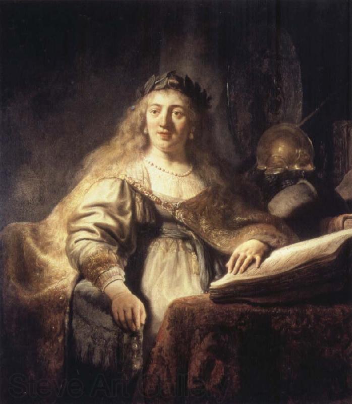 REMBRANDT Harmenszoon van Rijn Saskia as Minerva Norge oil painting art